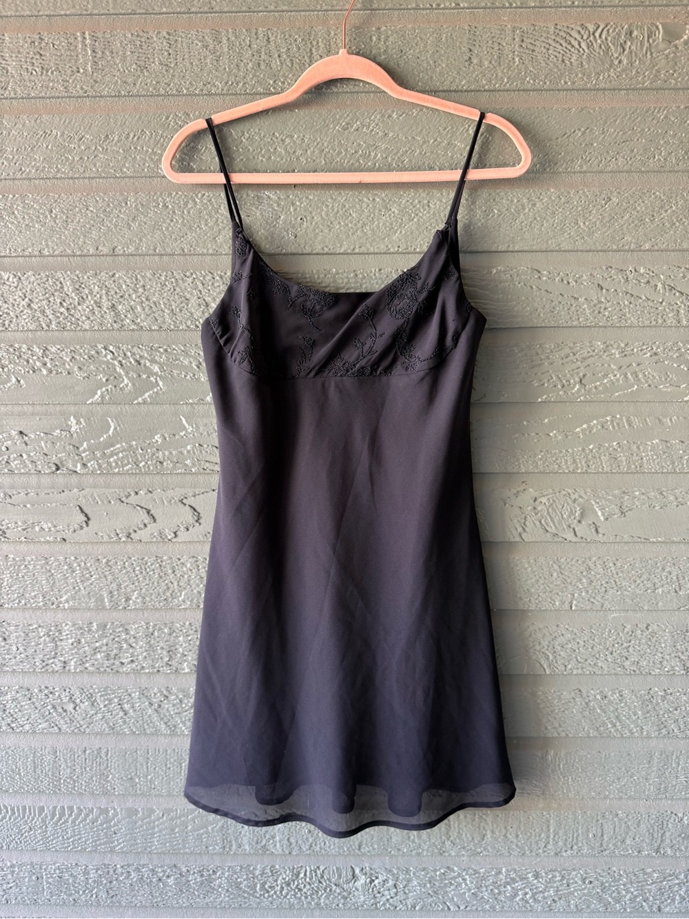 City Triangles Black Lace-Trim Slip